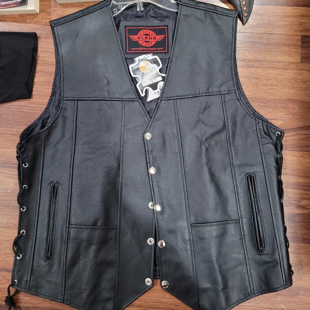 Alpha Cycle Gear Genuine Leather Jacket